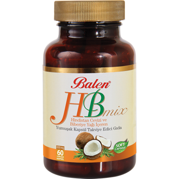 Balen HB Mix Hindistan Cevizi ve Biberiye Yağı İçeren Yumuşak Kapsül
