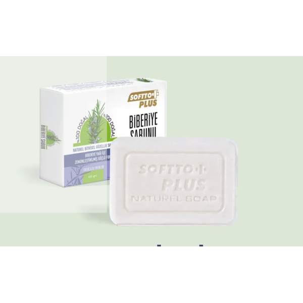 Softto Plus Kuru Ciltler İçin Nemlendirici Biberiye Sabun 150 gr