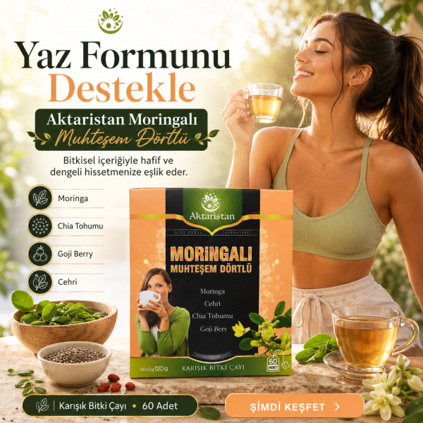 Aktaristan Moringalı Muhteşem 4'lü Zayıflama Çayı